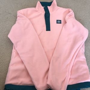 ADIDAS ORIGINALS PINK AND GREEN REVERSIBLE JACKET